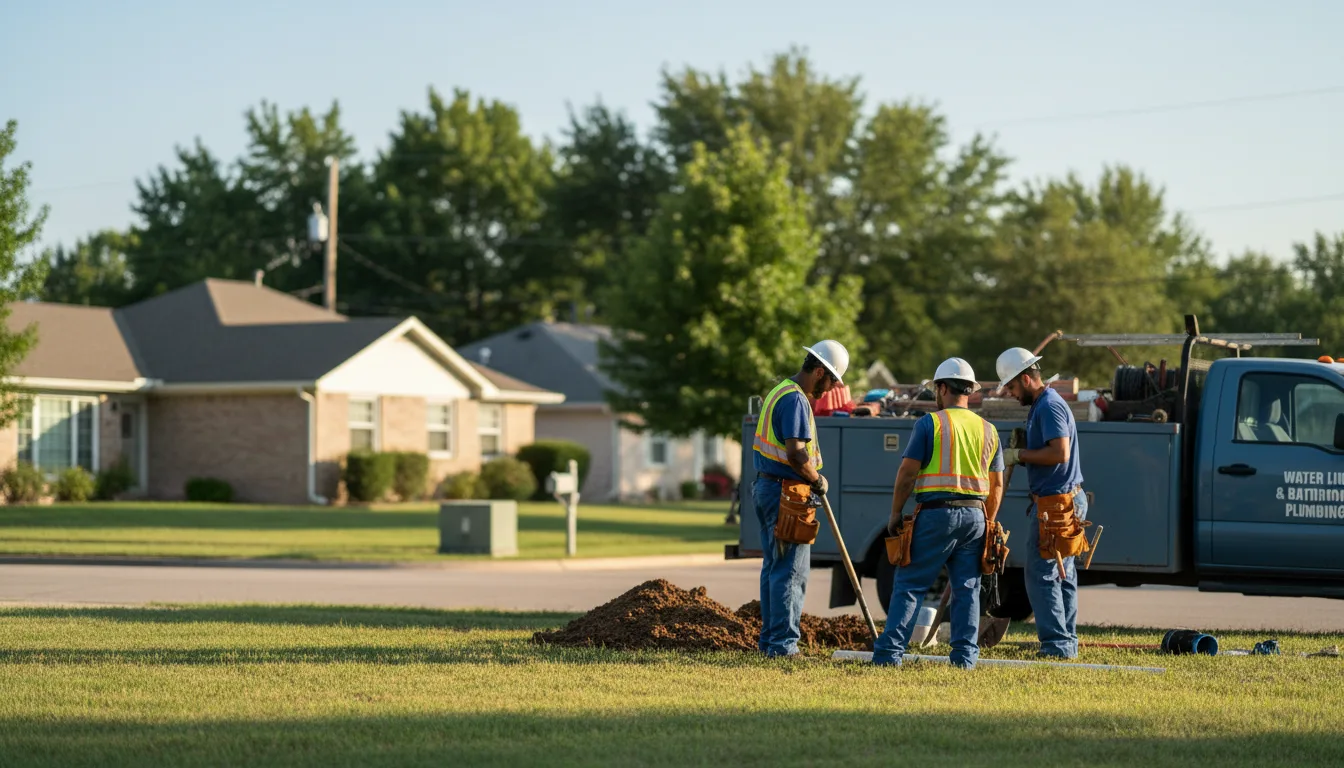Residential water line and bathroom plumbing service in Saint Clairsville, OH